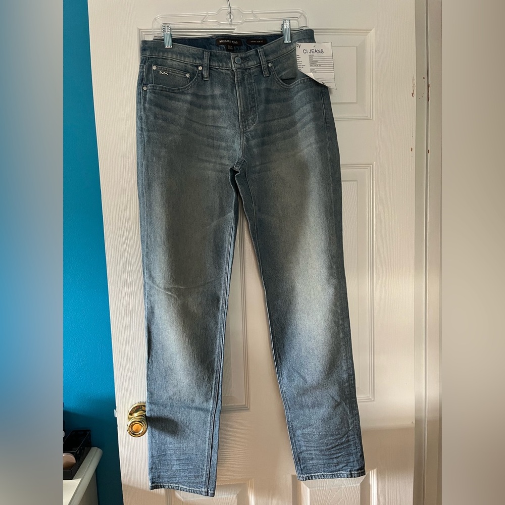 Michael Kors Parker Slim Fit Jeans in Rye Wash 32x32